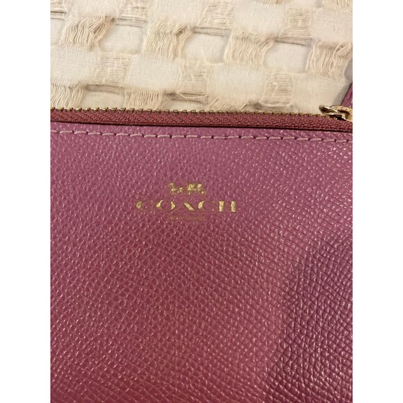 Coach ID Wallet Card Holder Coin Holder Keychain Dusty Rose Zip Top Lightweight - Picture 4 of 12